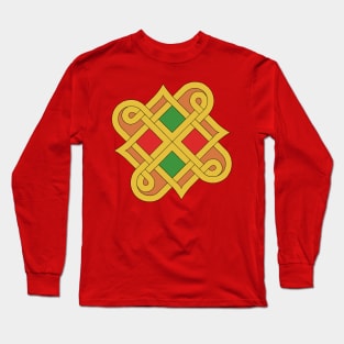 Durrow Knotwork 2016 Red and Green Long Sleeve T-Shirt